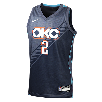Jersey Nike de la NBA Swingman para niños talla grande de Shai Gilgeous-Alexander de los Oklahoma City Thunder City Edition