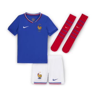 Divisa da calcio replica in 3 pezzi Nike FFF 2024/25 Stadium per bambino/a – Home