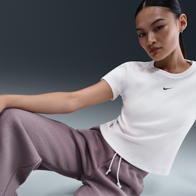 Nike Sportswear Phoenix Fleece Women's High-Waisted Wide-Leg Logo Pants