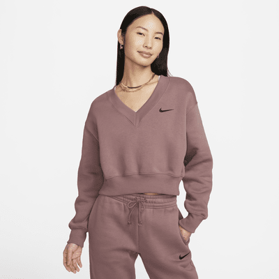 Nike Sportswear Phoenix Fleece Women's Cropped V-Neck Top