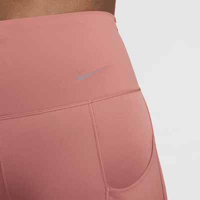 Leggings de tiro alto de 7/8 de sujeción firme con bolsillos para mujer Nike Go