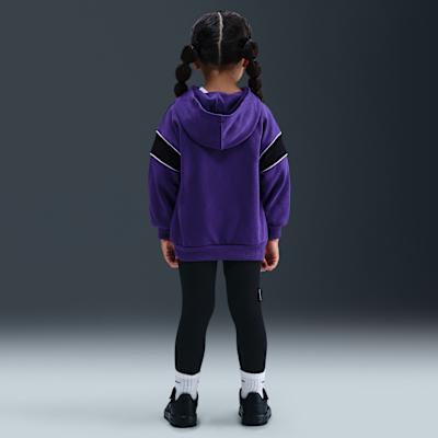 Conjunto de leggings y sudadera con gorro sin cierre infantil Nike Varsity Prep