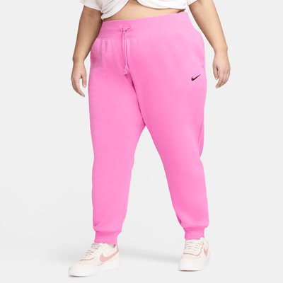 Nike Women's Sportswear Phoenix Fleece High-waisted Jogger Sweatpants In  Fireberry