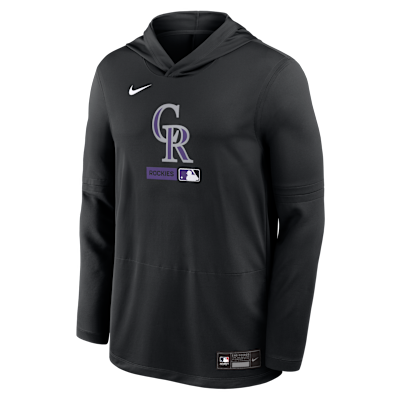 Colorado Rockies Authentic Collection Men's Nike Dri-FIT MLB Long-Sleeve Hooded Top from Nike - $80