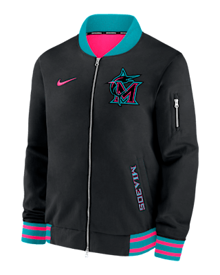 Мужская куртка Miami Marlins Authentic Collection City Connect Nike MLB Full-Zip Bomber