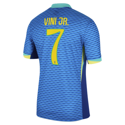 Jersey de fútbol Nike Dri-FIT de la selección nacional de Brasil visitante 2024 Stadium Vini Jr. para hombre