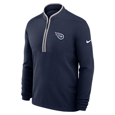 Tennessee Titans Logo Victory Men's Nike Dri-FIT NFL 1/2-Zip Long-Sleeve Top