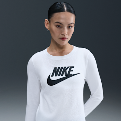 ナイキ スポーツウェア クラブ エッセンシャル ウィメンズ ロングスリーブ ロゴ Tシャツ