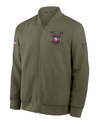 Мужская куртка San Francisco 49ers Salute to Service Sideline Nike NFL Full-Zip Bomber