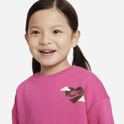 Sudadera de cuello redondo infantil Nike Sweet Swoosh