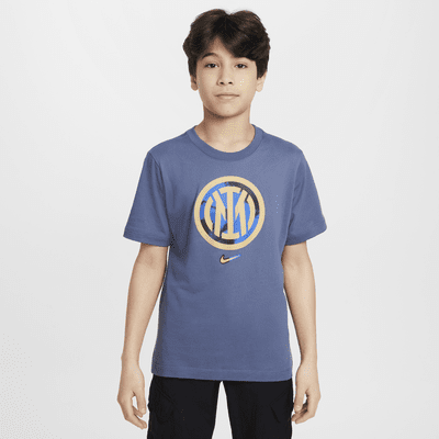 T-shirt piłkarski Nike dla dużych dzieci Inter Mediolan