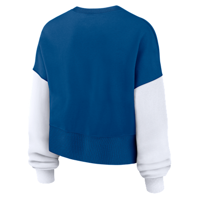 Sudadera de cuello redondo sin cierre de la NFL Nike para mujer Indianapolis Colts