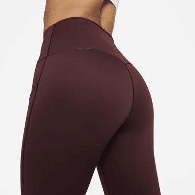 Leggings de tiro alto de 7/8 de sujeción firme con bolsillos para mujer Nike Go