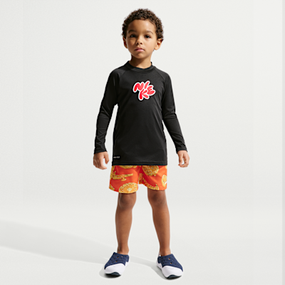 Playera de manga larga para niños talla pequeña Nike Swim Hydroguard