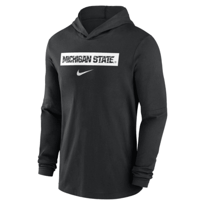 Michigan State Spartans Sideline Men's Nike Dri-FIT College Long-Sleeve Hooded Top