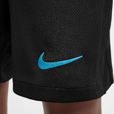 Inter Milan 2025/26 Stadium Home Nike Dri-FIT-replikafodboldshorts til større børn