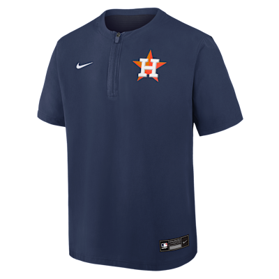Houston Astros Authentic Collection Men's Nike Dri-FIT MLB 1/4-Zip Short-Sleeve Windshirt