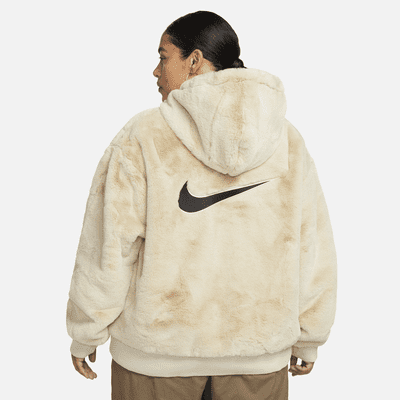 fuzzy nike coat