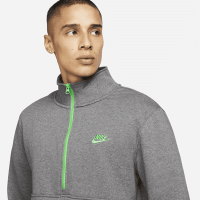 Sudadera con gorro de medio cierre e interior cepillado para hombre Nike Sportswear Club 