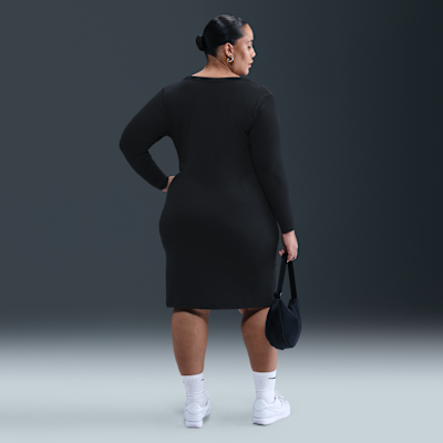 Nike Sportswear Chill Knit Women's Tight Long-Sleeve Midi Mini-Rib Dress (Plus Size)