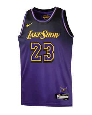 Подростковые джерси LeBron James Los Angeles Lakers 2024/25 City Edition Big Kids' Nike Dri-FIT NBA Swingman Jersey