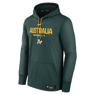 Australia National Baseball Team 2026 World Baseball Classic Authentic Collection Men's Nike Therma Pullover Hoodie