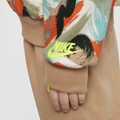 Conjunto de sudadera de cuello redondo de dos piezas infantil Nike Sportswear "Express Yourself"