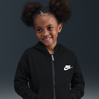 Bluza z kapturem i zamkiem na całej długości dla małych dzieci Nike Sportswear Club Fleece