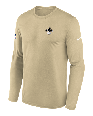 Мужская футболка New Orleans Saints Alt Legend Small Logo Nike Dri-FIT NFL Long-Sleeve