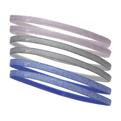 Nike Swoosh Sport Metallic Hairband (6-Pack)