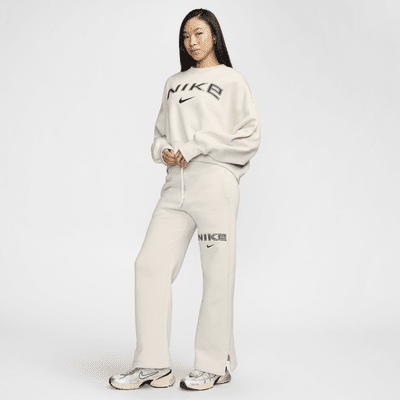 Nike Sportswear Phoenix Fleece Women's High-Waisted Wide-Leg Logo Trousers