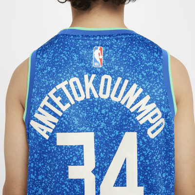 Φανέλα Nike Dri-FIT NBA Swingman Giannis Antetokounmpo Μιλγουόκι Μπακς 2023/24 City Edition για μεγάλα παιδιά