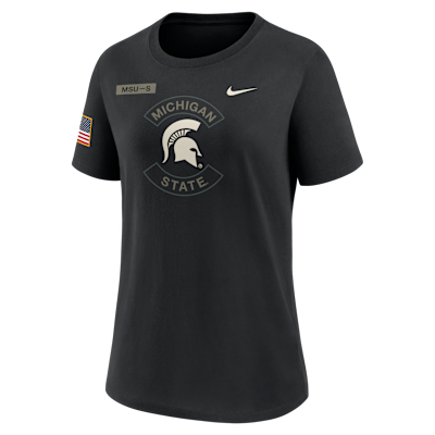 Michigan State Military Appreciation Women's Nike Dri-FIT College T-Shirt