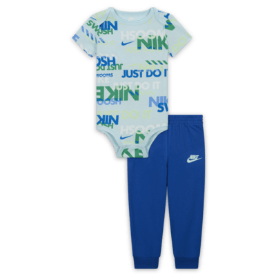 Nike Sportswear Playful Exploration Baby (12-24M) Printed Bodysuit and Pants Set