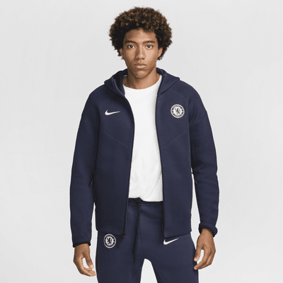 FC Chelsea Tech Fleece Windrunner Nike Fußball-Hoodie mit durchgehendem Reißverschluss (Herren)