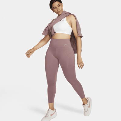 Leggings de tiro alto de 7/8 de sujeción firme con bolsillos para mujer Nike Go