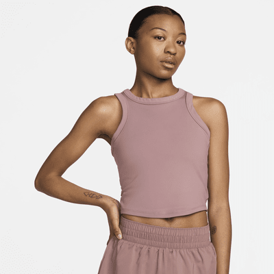 Nike, One Fitted Dri-FIT Cropped Tank Top - Pink