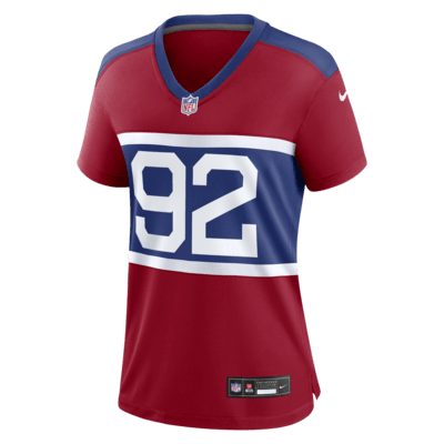 Jersey de fútbol Nike de la NFL Game para mujer Michael Strahan New York Giants