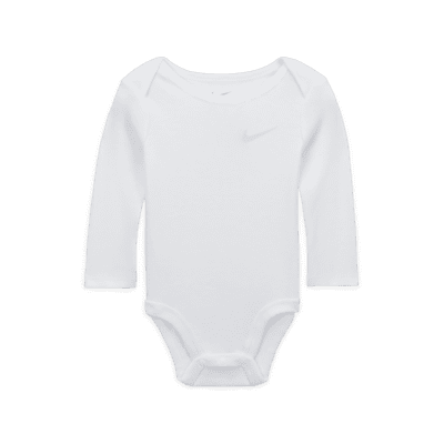 Bodys de manga larga paquete de 3 para bebé (0 a 9 meses) Nike Essentials