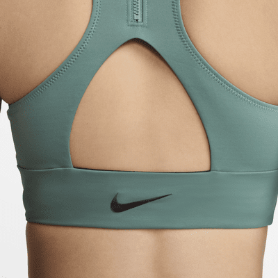 Top Midkini de cuello alto para mujer Nike Swim HydraLock Fusion