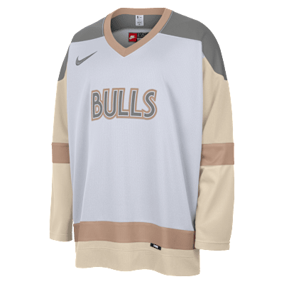 Jersey de hockey Nike de la NBA para hombre Chicago Bulls City Edition