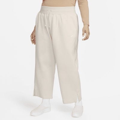 Nike Sportswear Phoenix Fleece Women's High-Waisted Wide-Leg Tracksuit Bottoms (Plus Size)