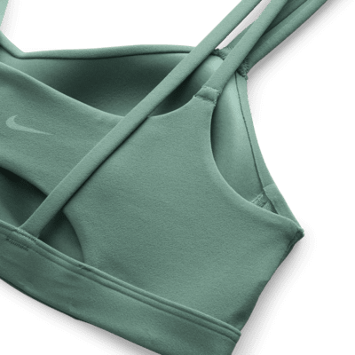 Sutiã de desporto almofadado de suporte ligeiro Nike Zenvy Strappy para mulher