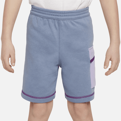 Conjunto de shorts de French Terry para niños talla pequeña Nike Sportswear Reimagine