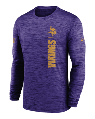 Мужская футболка Minnesota Vikings Sideline Velocity Nike Dri-FIT NFL Long-Sleeve