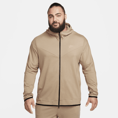 Nike Men's Tech Full-Zip Lightweight Hooded Jacket - Brown, Size: XXL