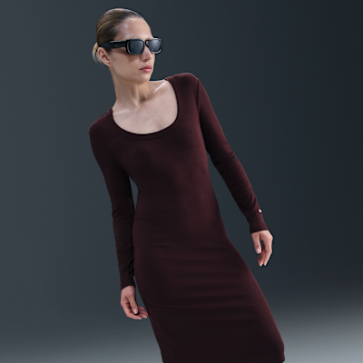 Nike Sportswear Chill Knit Women's Tight Long-Sleeve Midi Mini-Rib Dress