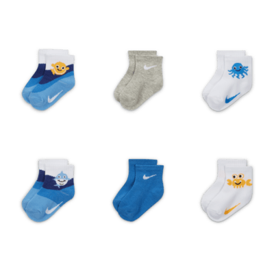 Nike Coral Reef Infant Socks (6 Pairs) Baby Socks