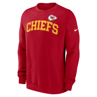 Sudadera de cuello redondo sin cierre Nike de la NFL para hombre Kansas City Chiefs Club