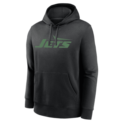 Men's Nike Heathered Gray New York Jets Rewind Club Fleece Pullover Hoodie in Heather Gray